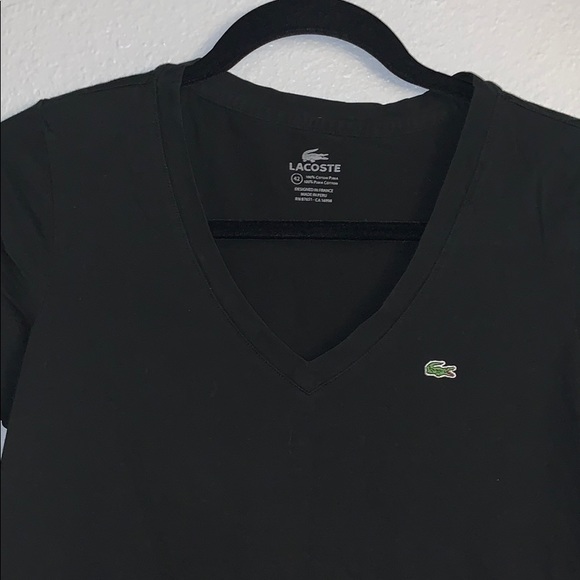 Women’s Lacoste V-Neck Tee size 42 - Picture 3 of 3